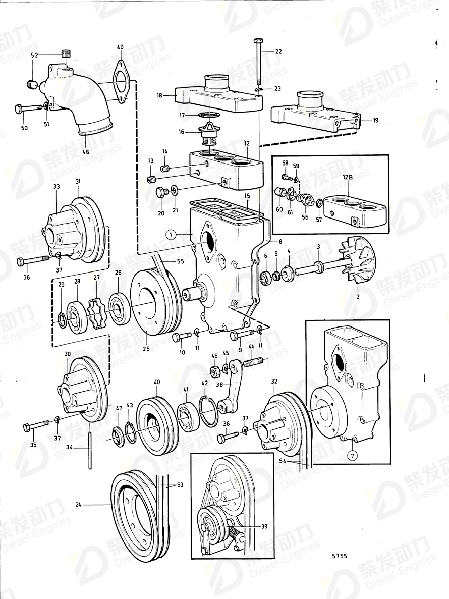 VOLVO Thermostat 467014 Drawing